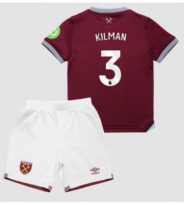 West Ham United Max Kilman #3 Replica Home Stadium Kit for Kids 2025-26 Short Sleeve (+ pants)